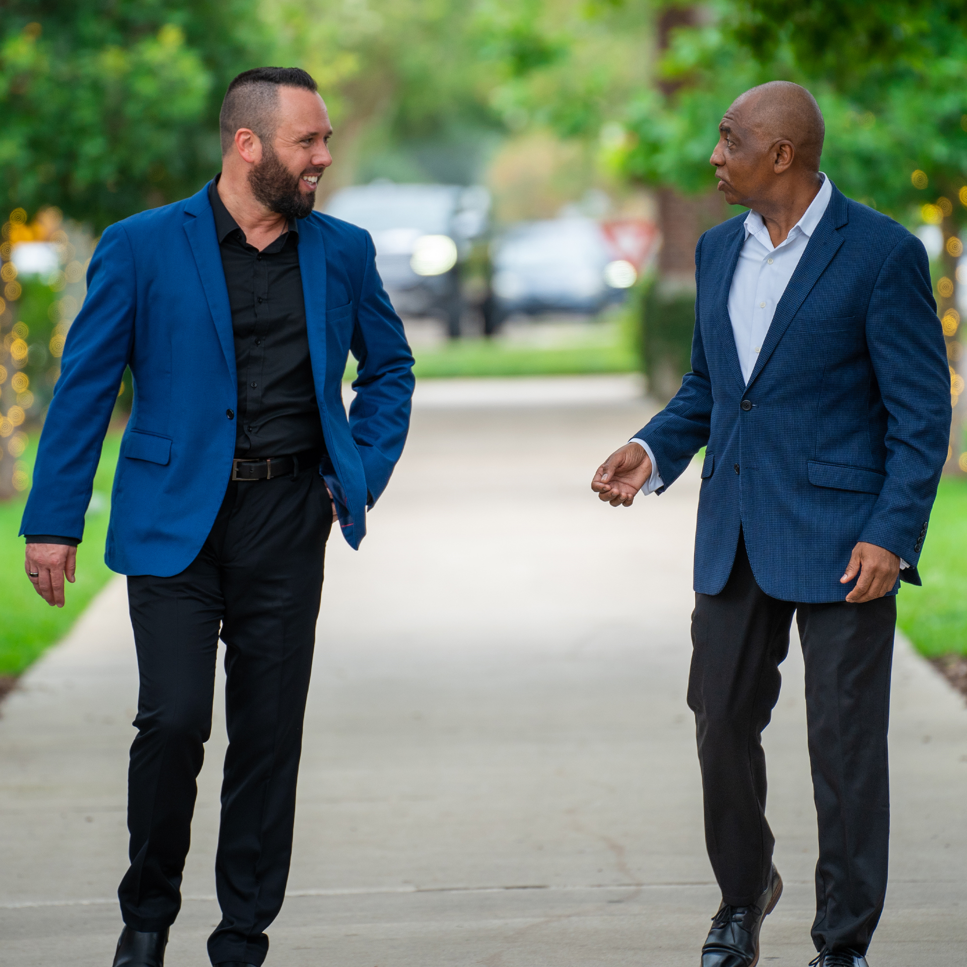 Austin Arthur in conversation with a client