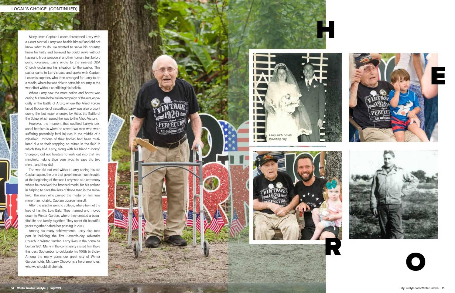 A City Lifestyle Winter Garden magazine spread featuring Austin's writing