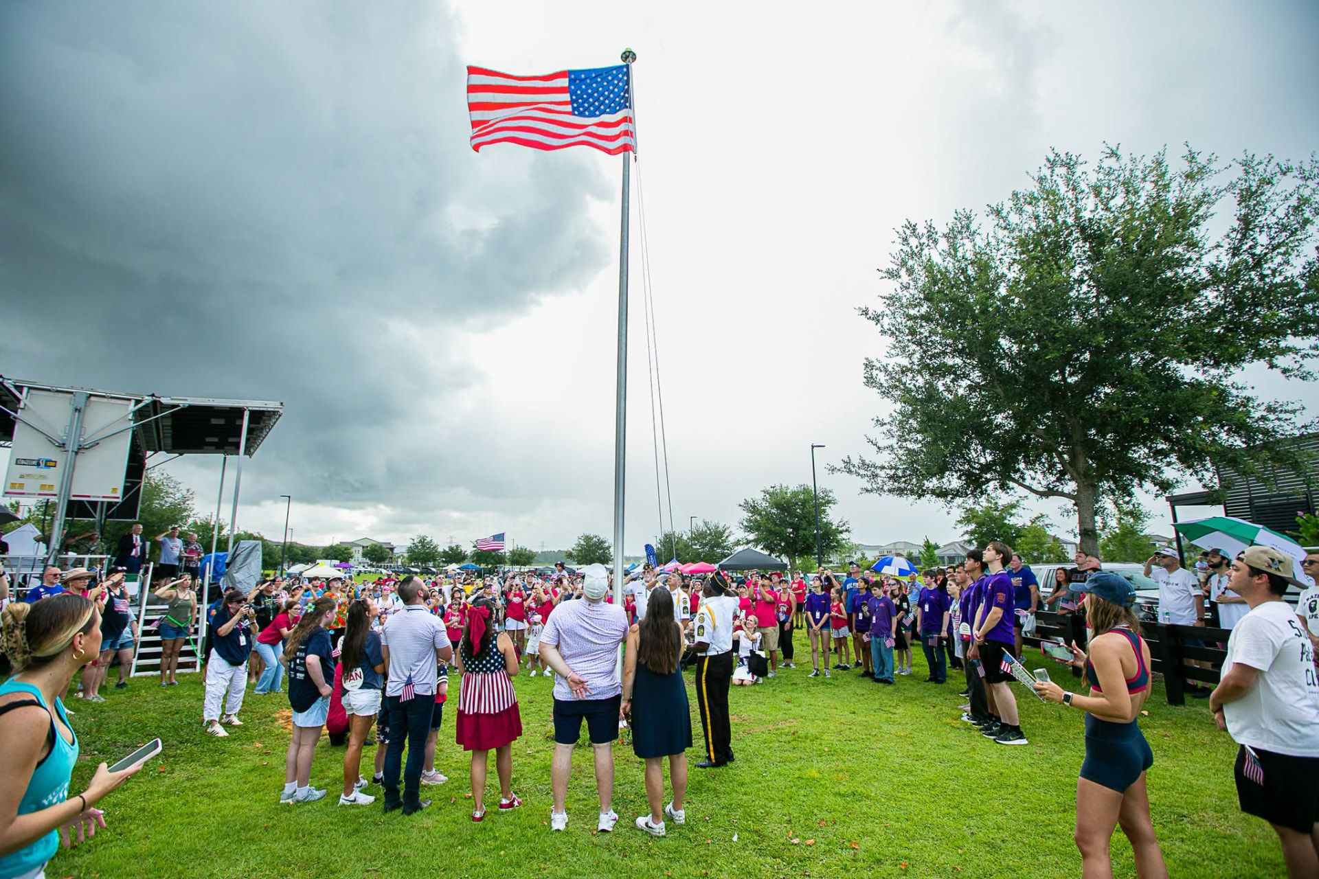 The dedication of Hamlin's first official American flag during the America 250 celebration
