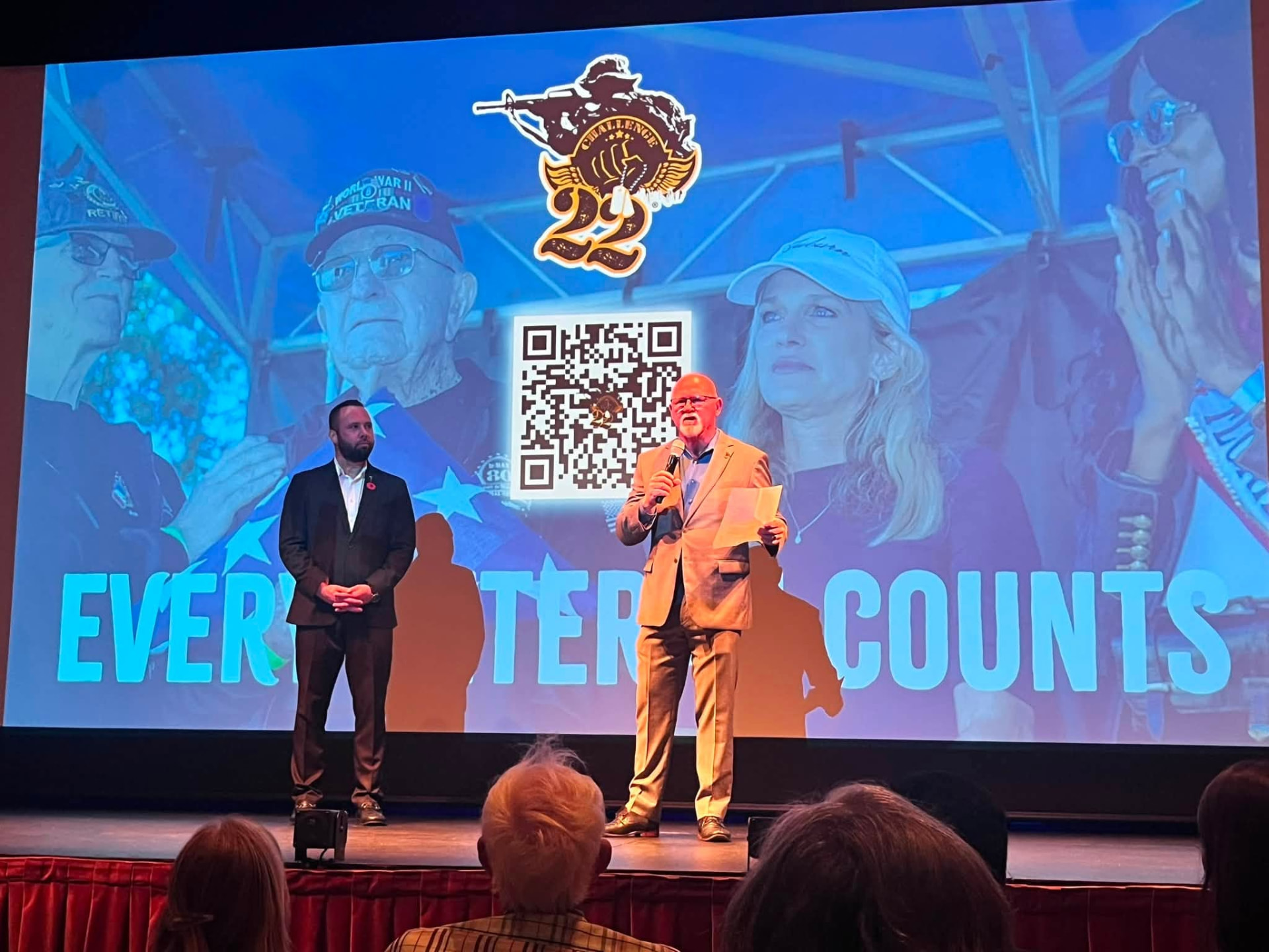 Austin Arthur and Dave Buckles on stage during Patriotism on Plant