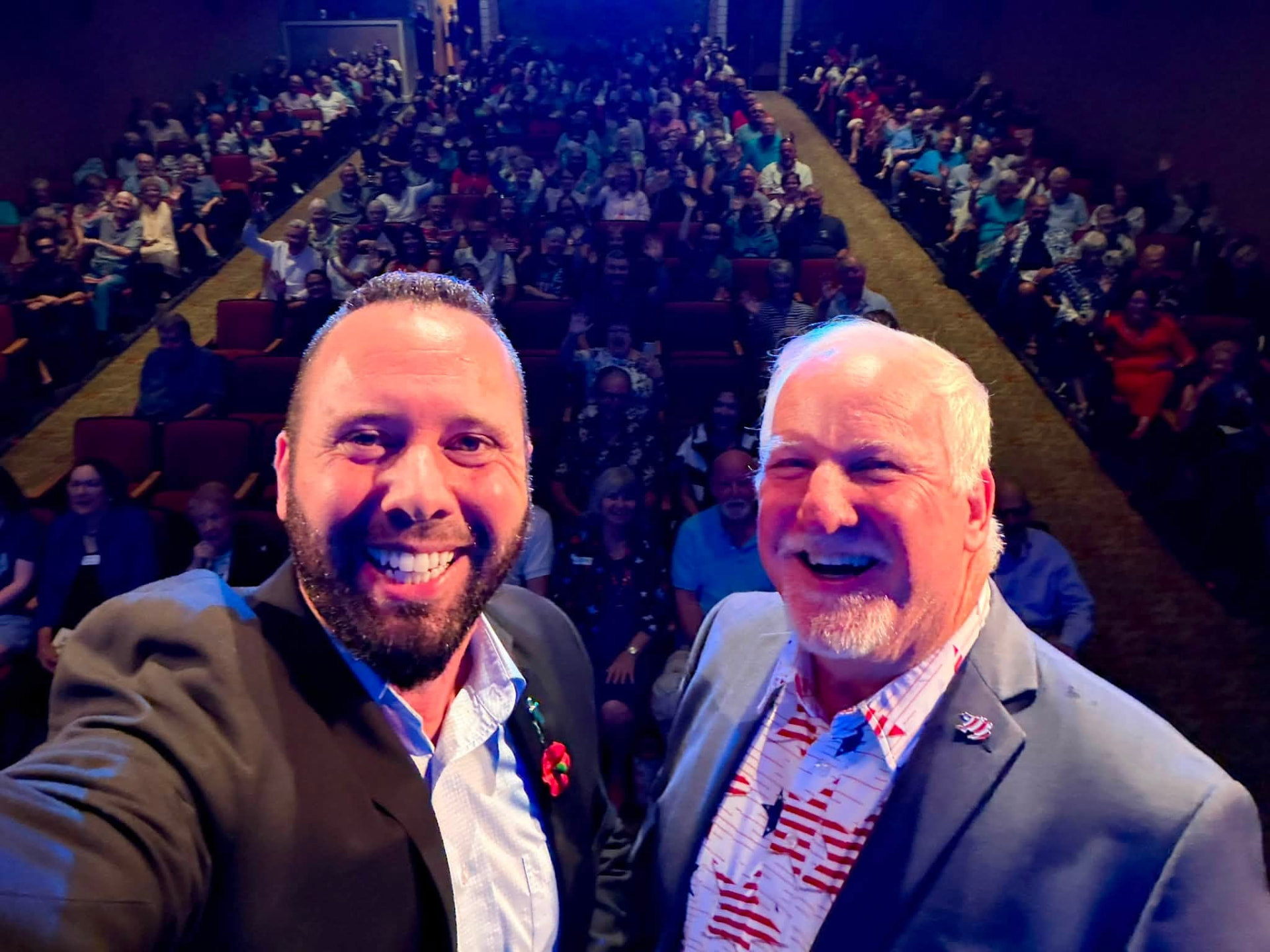 Austin Arthur with Challenge 22 founder Kurt Gies at Patriotism on Plant in Winter Garden