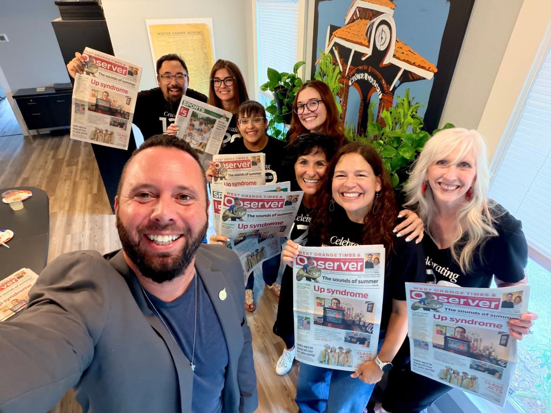 Austin with the West Orange Times & Observer team