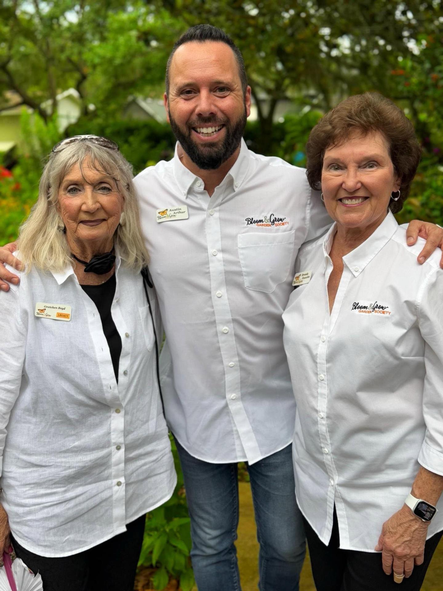 Austin Arthur with Bloom and Grow Garden Society members
