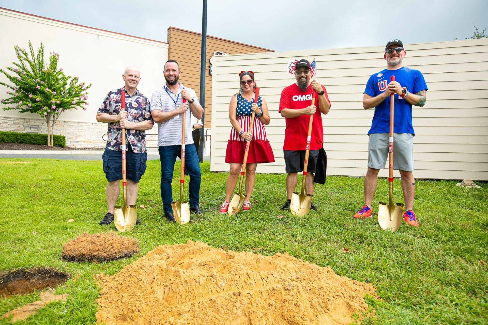 Austin Arthur and community partners preparing the Hamlin America 250 time capsule